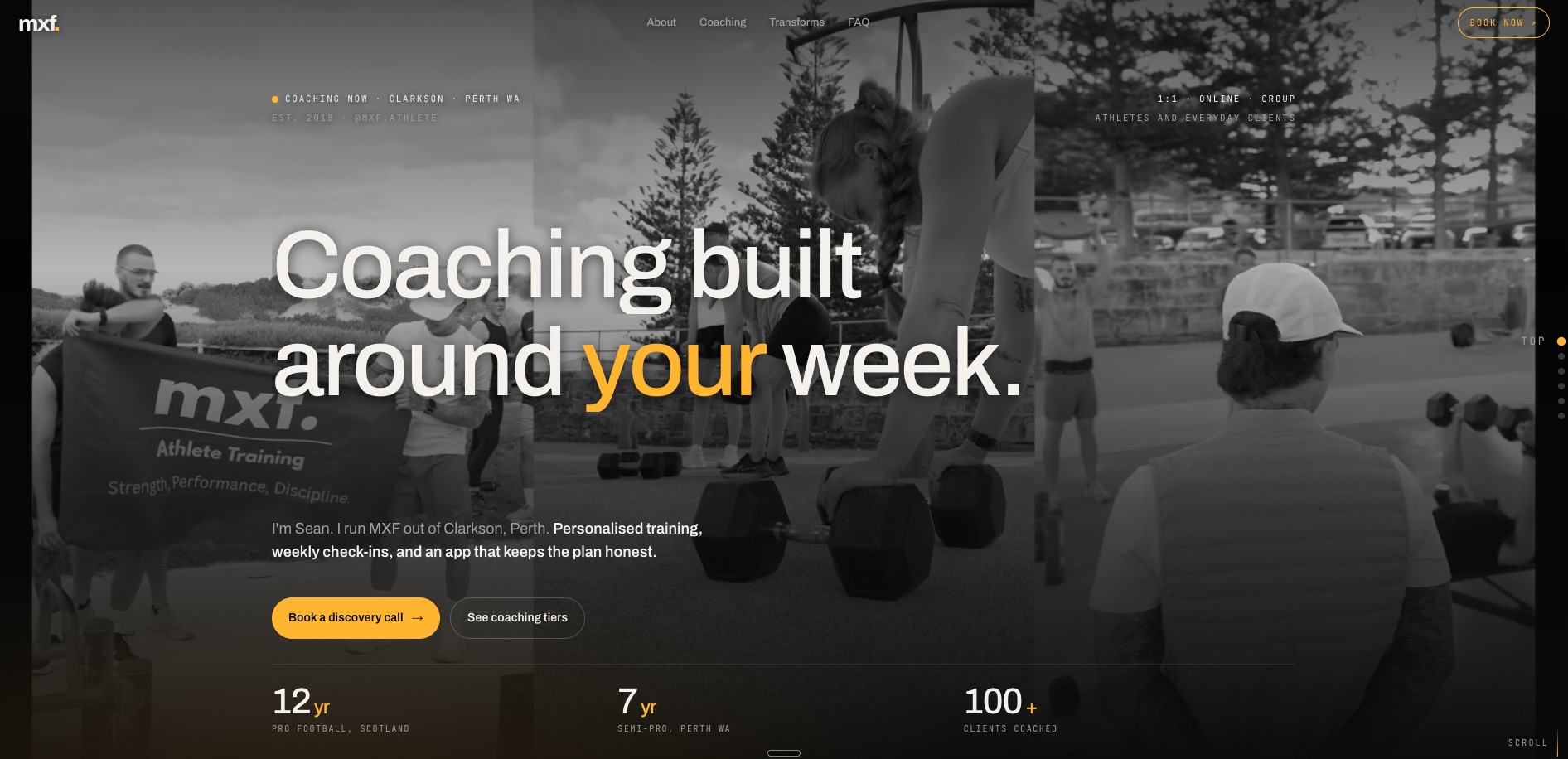 MXF Athlete website screenshot